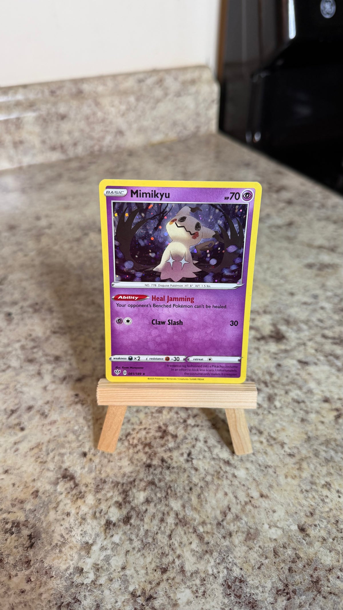 Mimikyu #81/189 Sword & Shield - Darkness Ablaze 2020 Cosmos Holo NM Pokemon TCG