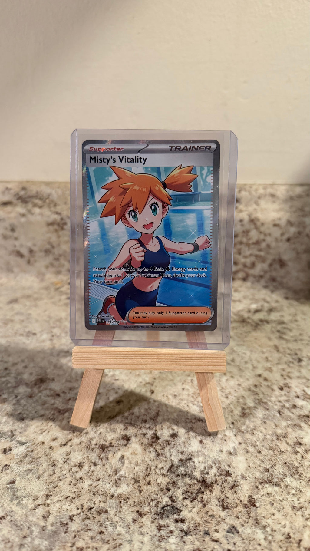 Misty's Vitality 111/084 Pokemon Pitch Black Ultra Rare Holo-NM
