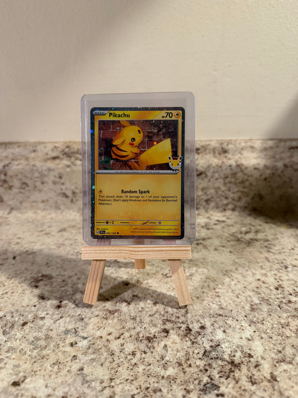 Pikachu 51/162, 2026 Pokemon Day Stamped Cosmos Holo Promo, Temporal Forces